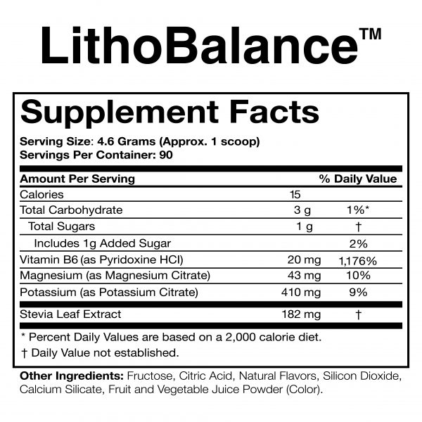 LithoBalance Supplement Facts
